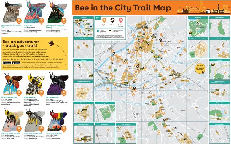 Bee In the City Trail Map