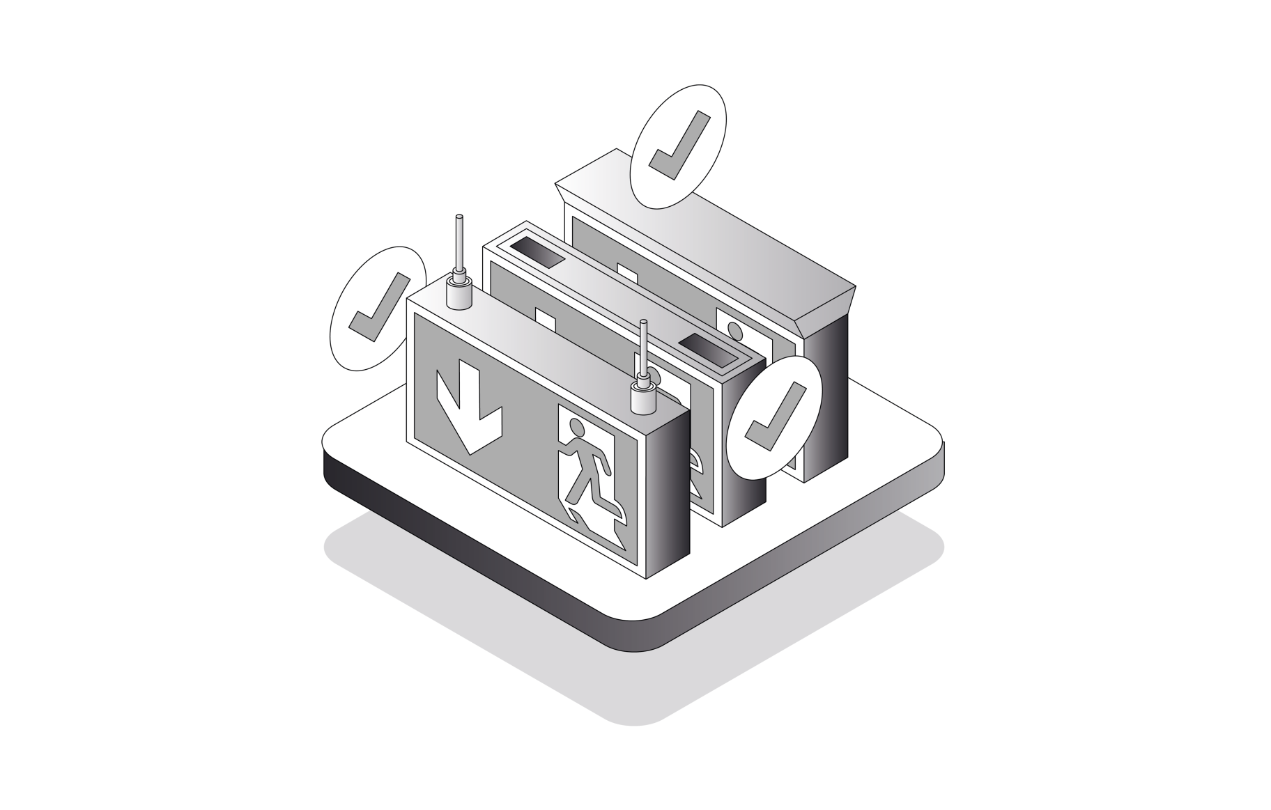 Emergency lighting graphic